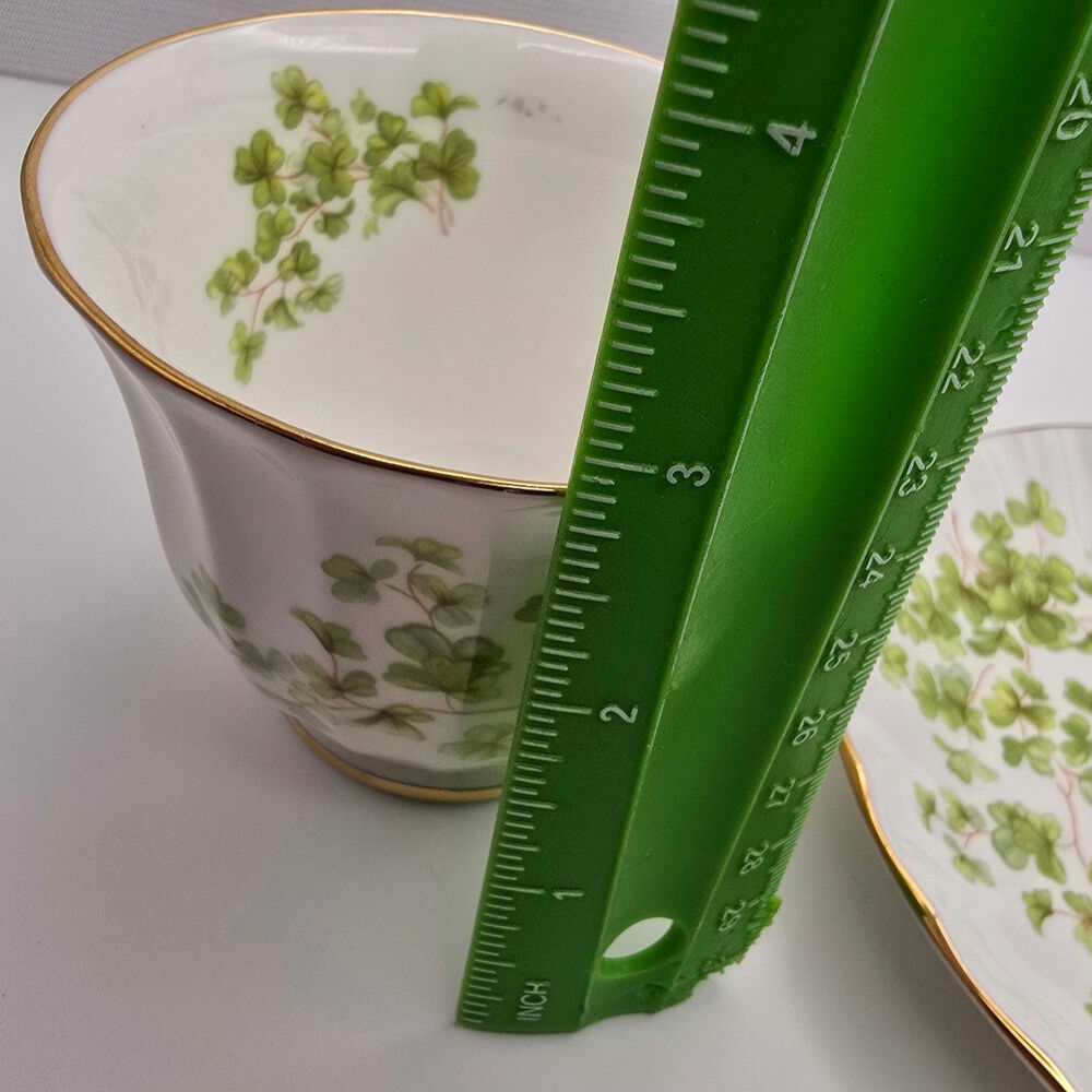 Vintage Crown Trent fine Bone China England Cup and Saucer clover design - Picture 4 of 9